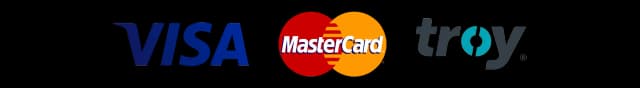 Visa, Mastercard, Troy ve güvenli ödeme